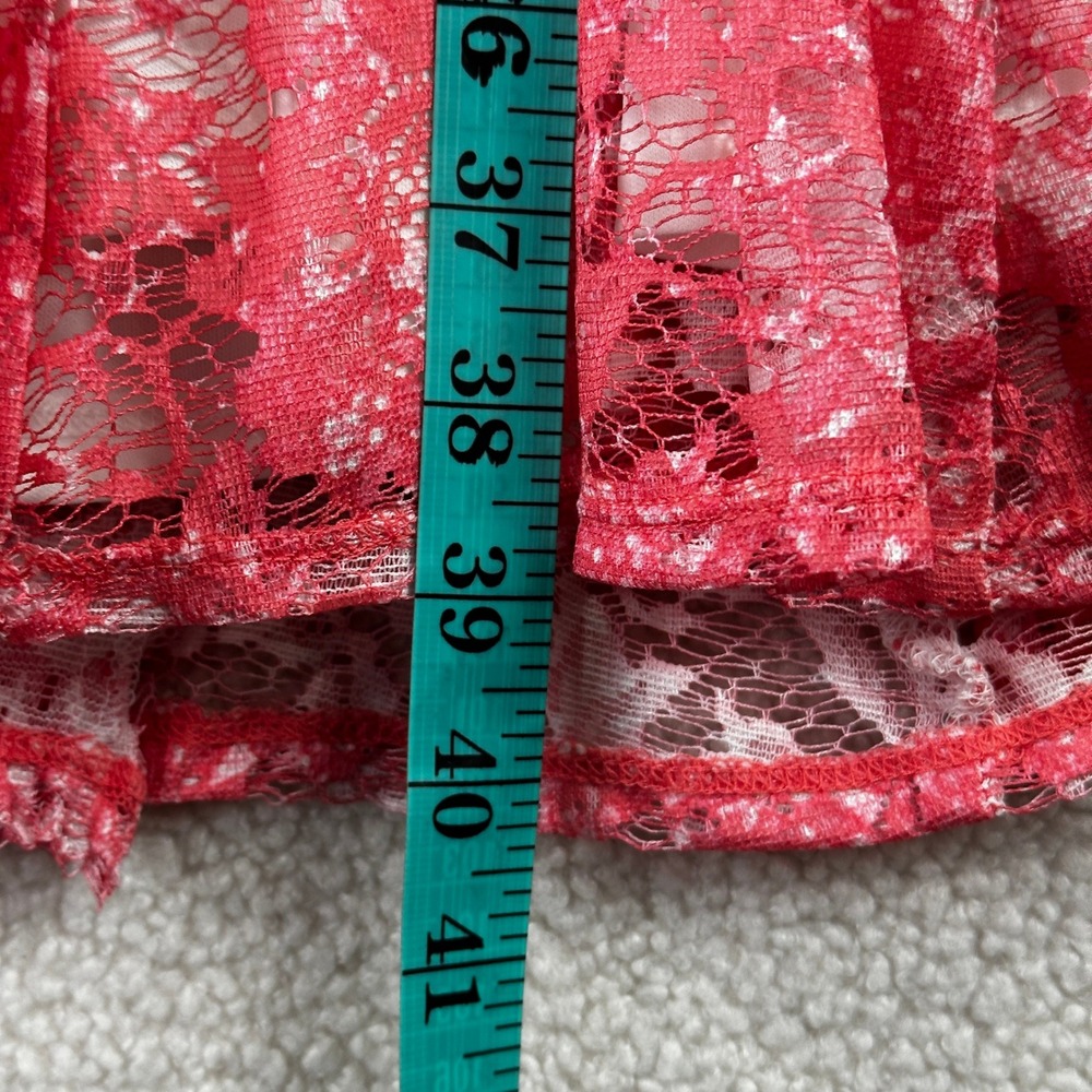 Danny and Nicole Lace Ombre Fit Flare Dress Womens 16 Red White Cocktail Party - Picture 11 of 12